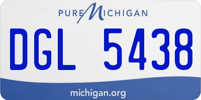 MI license plate DGL5438