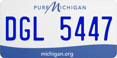 MI license plate DGL5447