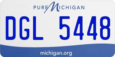 MI license plate DGL5448