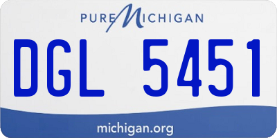 MI license plate DGL5451