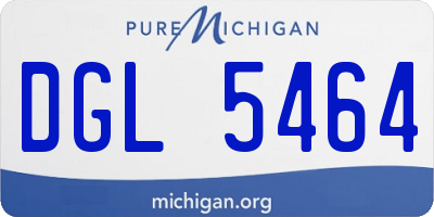 MI license plate DGL5464