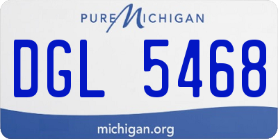 MI license plate DGL5468