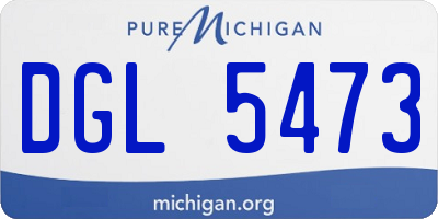 MI license plate DGL5473