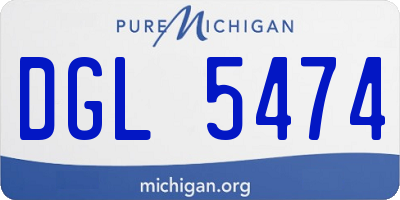 MI license plate DGL5474