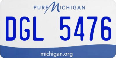 MI license plate DGL5476