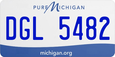 MI license plate DGL5482