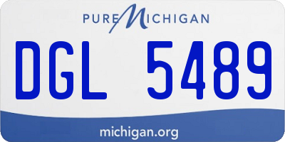 MI license plate DGL5489