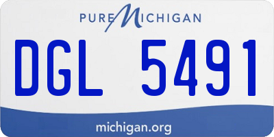 MI license plate DGL5491