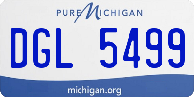 MI license plate DGL5499