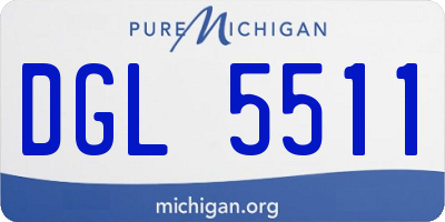 MI license plate DGL5511