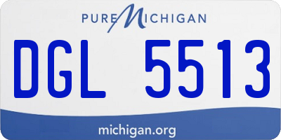 MI license plate DGL5513