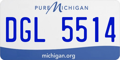 MI license plate DGL5514