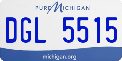 MI license plate DGL5515
