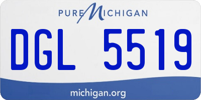 MI license plate DGL5519