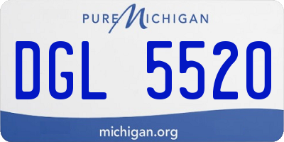 MI license plate DGL5520