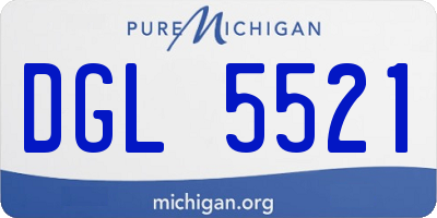 MI license plate DGL5521