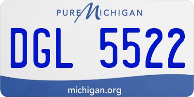 MI license plate DGL5522