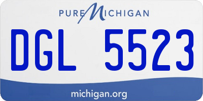 MI license plate DGL5523