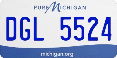 MI license plate DGL5524