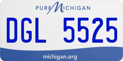 MI license plate DGL5525
