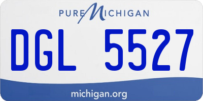 MI license plate DGL5527