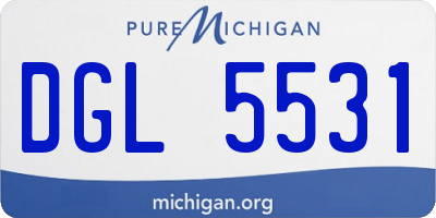MI license plate DGL5531