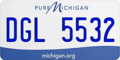 MI license plate DGL5532