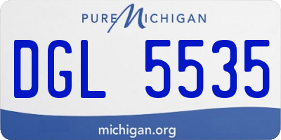 MI license plate DGL5535