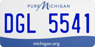 MI license plate DGL5541