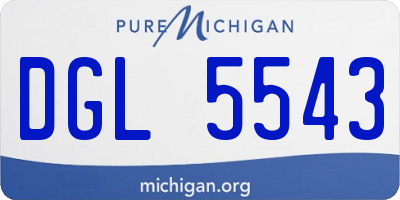 MI license plate DGL5543