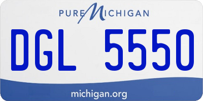 MI license plate DGL5550