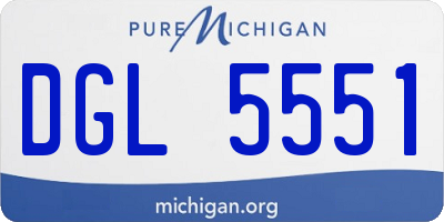 MI license plate DGL5551