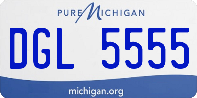 MI license plate DGL5555