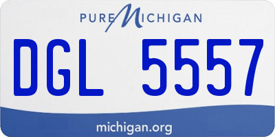 MI license plate DGL5557