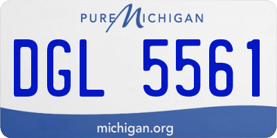 MI license plate DGL5561