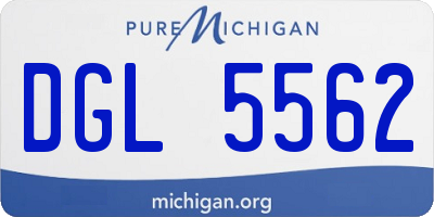 MI license plate DGL5562