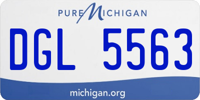 MI license plate DGL5563