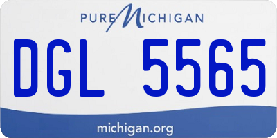 MI license plate DGL5565