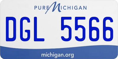 MI license plate DGL5566