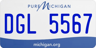 MI license plate DGL5567