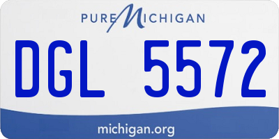 MI license plate DGL5572
