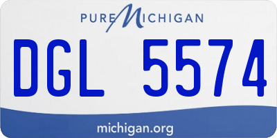 MI license plate DGL5574