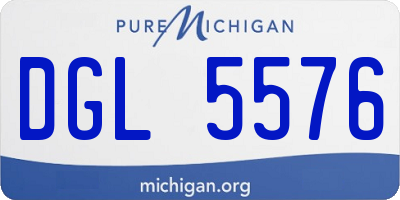 MI license plate DGL5576