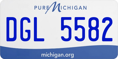 MI license plate DGL5582