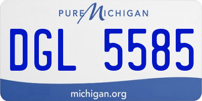 MI license plate DGL5585