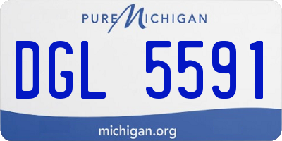 MI license plate DGL5591