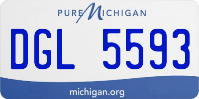 MI license plate DGL5593