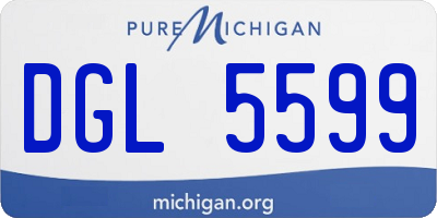 MI license plate DGL5599