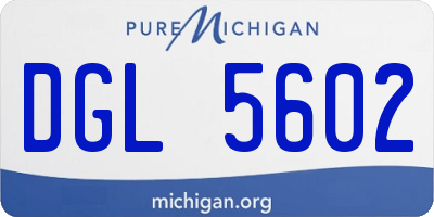 MI license plate DGL5602