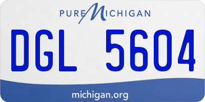 MI license plate DGL5604